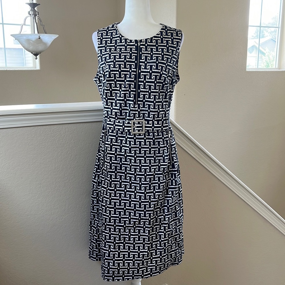 Tory Burch size 12 sleeveless sheath dress.